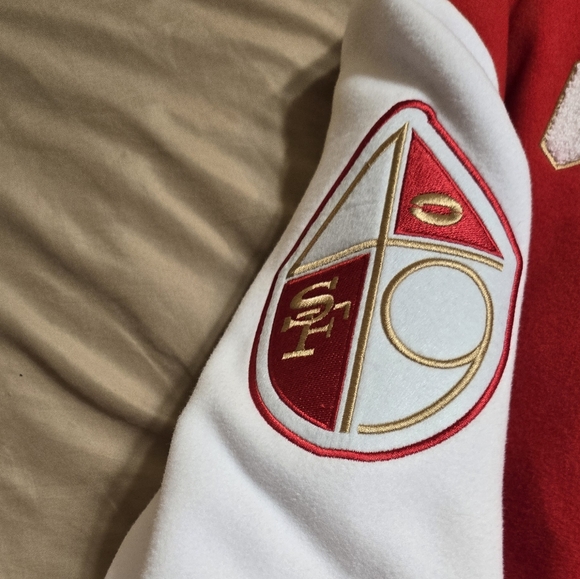 49ers Red and White Varsity Jacket - Picture 7 of 7